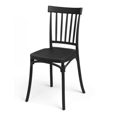Chaise Gift Decor Noir polypropylène 42 x 81,5 x 45 cm Barres