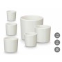 Set de pots Ibergarden Blanc Argile Ø 14 cm Ø 22 cm Ø 17 cm 3 Pièces