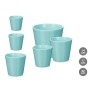Set de pots Ibergarden Turquoise Argile Ø 14 cm Ø 22 cm Ø 17 cm 3 Pièces