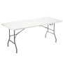 Table Piable Ibergarden Blanc Gris 180 x 70 x 174 cm