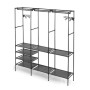 Garde-robe Kipit Noir Métal Tissu polypropylène 160 x 36 x 170 cm