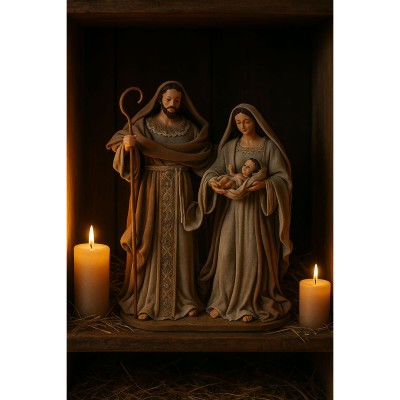 Christmas nativity set Home ESPRIT Brown Beige Resin