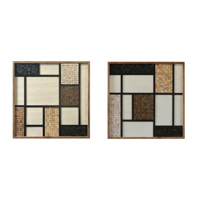 Cadre Home ESPRIT Pin Bois Recyclé 82 x 4 x 82 cm