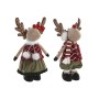 Décorations de Noël Home ESPRIT Marron Rouge Vert Renne 23 x 16 x 41 cm (2 Unités)