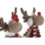 Décorations de Noël Home ESPRIT Marron Rouge Vert Renne 23 x 16 x 41 cm (2 Unités)