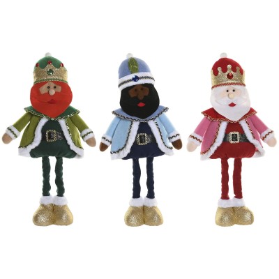 Décorations de Noël Home ESPRIT Multicouleur Rois Mages 30 X 15 X 66 CM (3 Unités)