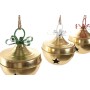 Boule de Noël Home ESPRIT Blanc Rouge Vert Doré Métal 21 x 21 x 24,5 cm (3 Unités)