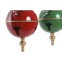 Boule de Noël Home ESPRIT Rouge Vert Doré Métal 24,5 x 24,5 x 50 cm (2 Unités)