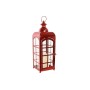 Lanterne Home ESPRIT Rouge Doré Métal Verre 21 x 21 x 63 cm (2 Unités)