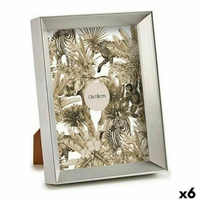 Photo frame Gift Decor Silver Glass Plastic (6 Units)