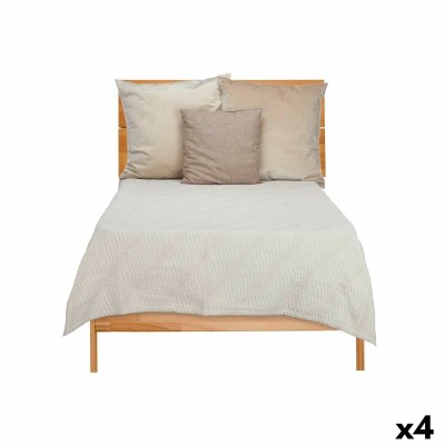 Bedspread (quilt) Gift Decor Beige 180 x 260 cm (4 Units)