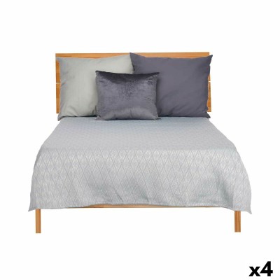 Bedspread (quilt) Gift Decor Grey 240 x 260 cm Rhombus (4 Units)