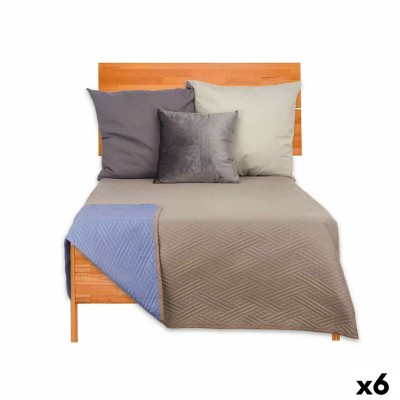 Reversible Bedspread Gift Decor Blue Grey 240 x 260 cm 260 x 0,3 x 240 cm (6 Units)