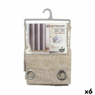 Curtain Gift Decor Beige 140 x 0,1 x 260 cm 34 x 3,5 x 26 cm