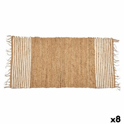 Carpet Gift Decor Black Natural Stripes 70 x 1 x 140 cm (8 Units)