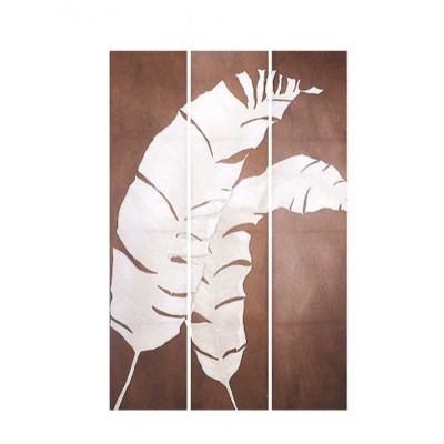 Paravent Gift Decor Blanc Marron Toile 122 x 2,5 x 180 cm 40 x 180 x 7 cm
