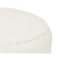 Pouf Gift Decor Blanc Tissu Bois MDF