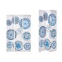 Paravent Gift Decor Bleu Blanc Toile 122 x 2,5 x 180 cm 40 x 180 x 7 cm Assiette