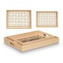 Jeux de plateaux Gift Decor Marron Transparent Bois verre Fleur 2 Pièces