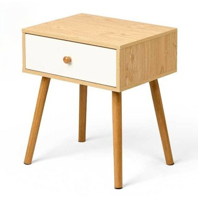 Petite Table d'Appoint Gift Decor Blanc Naturel 40 x 30 x 47 cm