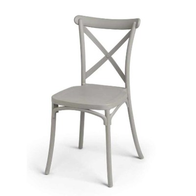 Chaise Gift Decor Gris polypropylène 44 x 82,5 x 46 cm Croix