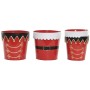 Set de boîtes décoratives Home ESPRIT Blanc Rouge Noël 21 x 21 x 20 cm (2 Unités)