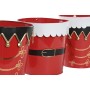 Set de boîtes décoratives Home ESPRIT Blanc Rouge Noël 21 x 21 x 20 cm (2 Unités)