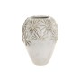 Vase Home ESPRIT Blanc Céramique Style artisanal Feuille d'une plante 27 x 27 x 35 cm