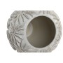 Vase Home ESPRIT Blanc Céramique Style artisanal Feuille d'une plante 27 x 27 x 35 cm