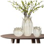Vase Home ESPRIT Crème Céramique Feuille d'une plante 22 x 22 x 19 cm