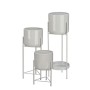 Set de pots de fleurs Gift Decor Gris Fer 3 Pièces (2 Unités)