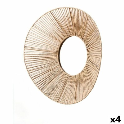 Miroir mural Gift Decor Naturel Oblongue 62 x 15 x 57 cm (4 Unités)