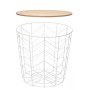 Table d'appoint Gift Decor Blanc Marron 39,5 x 37 x 39,5 cm (6 Unités)