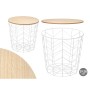 Table d'appoint Gift Decor Blanc Marron 39,5 x 37 x 39,5 cm (6 Unités)