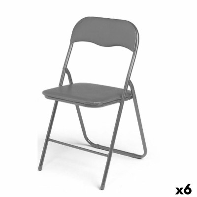 Chaise Pliante Gift Decor Gris (6 Unités)