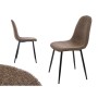 Chaise Gift Decor Marron Métal Tissu Bois polyéthylène Molletonné 45 x 89 x 53 cm (4 Unités)