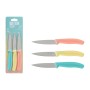 Peeler Knife Set Quttin Basic Multicolour Stainless steel 9 cm 3 Pieces (18 Units)