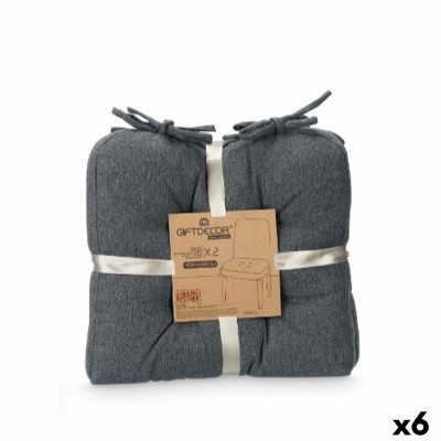 Ensemble de coussins Gift Decor Gris 40 x 40 x 7 cm 2 Pièces (6 Unités)