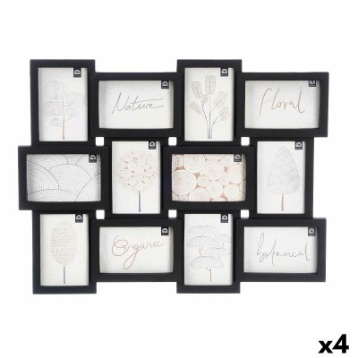 Porte photos mural Gift Decor Noir polypropylène (4 Unités)