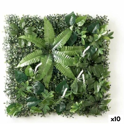 Jardin vertical Ibergarden Blanc Vert Plastique Fougère 50 x 50 cm (10 Unités)