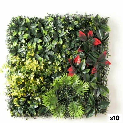 Jardin vertical Ibergarden Rouge Vert Plastique Volets 50 x 50 cm (10 Unités)