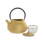 Théière Home ESPRIT Jaune Turquoise Acier inoxydable Fer 1,2 L (2 Unités)