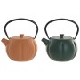 Théière Home ESPRIT Vert Orange Acier inoxydable Fer 1 L (2 Unités)