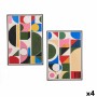 Toile Gift Decor Abstrait 50 x 3 x 70 cm (4 Unités)
