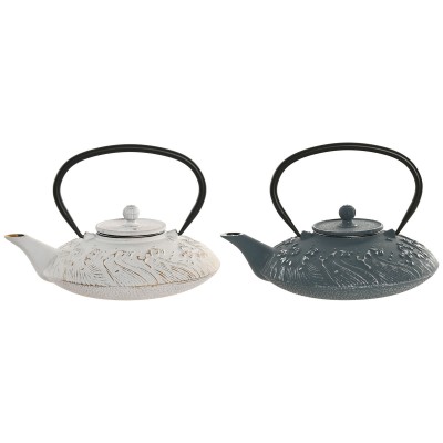 Teapot Home ESPRIT Blue White Stainless steel Iron 800 ml (2 Units)