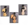 Toile Gift Decor Jaune Noir Gris 40 x 3 x 50 cm (6 Unités)