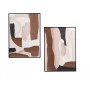 Toile Gift Decor Marron Beige Abstrait 50 x 3 x 70 cm (4 Unités)