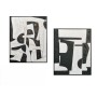 Toile Gift Decor Lovers Blanc Noir 70 x 3,5 x 90 cm (2 Unités)