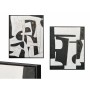 Toile Gift Decor Lovers Blanc Noir 70 x 3,5 x 90 cm (2 Unités)