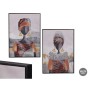 Toile Gift Decor Rouge Gris Orange Femme 50 x 3 x 70 cm (4 Unités)